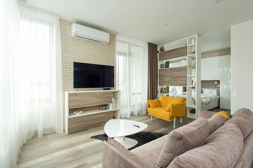 Faux Fur Bearskin Rug, Realistic Shag, Area Rug, Faux Sheepskin, Carpet, Lodge Rug, Cabin Rug, Soft Fur with Real Bonded Suede Back, Hand Made in America in Light Modern Living Room with TV