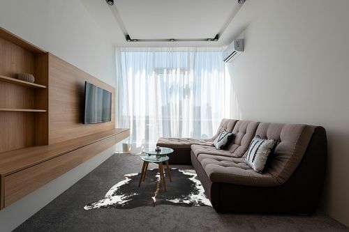 HIDES BAZAAR Dark Brindle Cowhide Rug, Premium Quality Genuine Leather Cow Hide, Dark Brown, Black and White Area Rug (6x7 ft) in Grey Living Room with Brown Couch