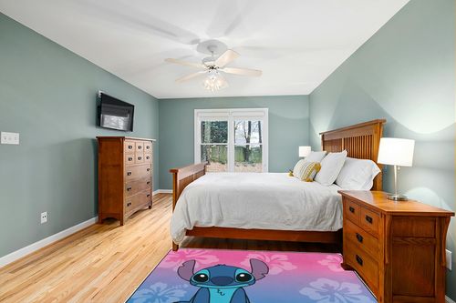 KLGB Large Anime Rug Little Blue Monster Rug for Stitch, Non-Slip Bathroom Rugs, Kitchen Rugs Velvet Carpet Floor Mat Rugs for Bedroom (Little Blue Monster 4, 36"x24") in Teal and Orange Wood Bedroom