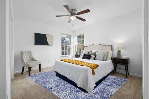 Nourison Whimsicle Abstract Ivory Navy 8' x 10' Area Rug, Easy Cleaning, Non Shedding, Bed Room, Living Room, Dining Room, Kitchen (8x10) in White and Yellow Modern Bedroom