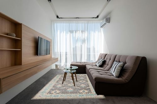 Nourison Tranquil Persian Grey/Pink 6' x 9' Area -Rug, Easy -Cleaning, Non Shedding, Bed Room, Living Room, Dining Room, Kitchen (6x9) in Grey Living Room with Brown Couch