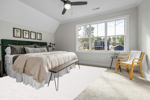 SAFAVIEH August Shag Collection Area Rug - 10' x 14', White, Solid Design, Non-Shedding & Easy Care, 1.5-inch Thick Ideal for High Traffic Areas in Living Room, Bedroom (AUG200A) in Grey Traditional Bedroom with King Bed
