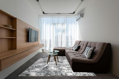 Area Rug Living Room Rugs - 8x10 Large Soft Indoor Neutral Modern Abstract Low Pile Washable Rug Carpet for Bedroom Dining Room Farmhouse Home Office - Grey in Grey Living Room with Brown Couch