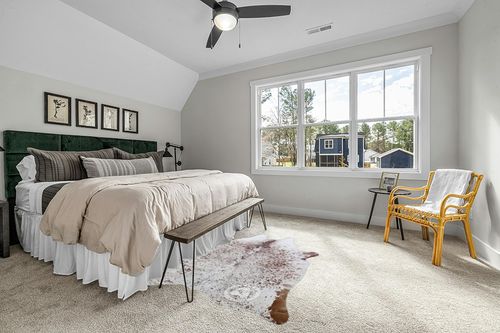 Sunshine Cowhides Genuine Salt and Pepper Brown and White Cowhide Rug - Luxurious Cow Rug for Bedroom, Living Room, and Home Decor - Masterpiece of Style and Functionality - 6x7ft (180x210cm) in Grey Traditional Bedroom with King Bed