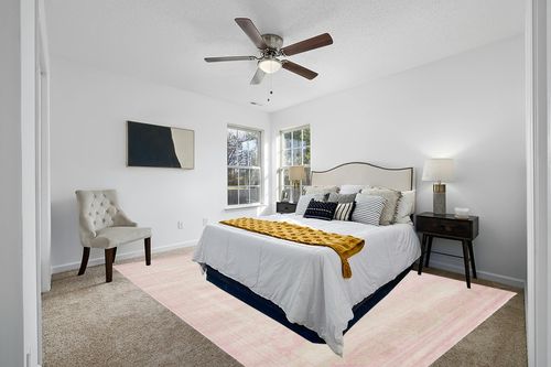 Rugs.com Dover Collection Rug – 9' x 12' Pink Low-Pile Rug Perfect for Living Rooms, Large Dining Rooms, Open Floorplans in White and Yellow Modern Bedroom