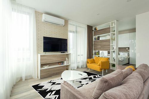 Handmade Black and White Cowhide Patchwork Rug - Black and White with Grayish Stripes Herringbone Chevron Patchwork Cowhide Rug 5 ft X 8 ft in Light Modern Living Room with TV