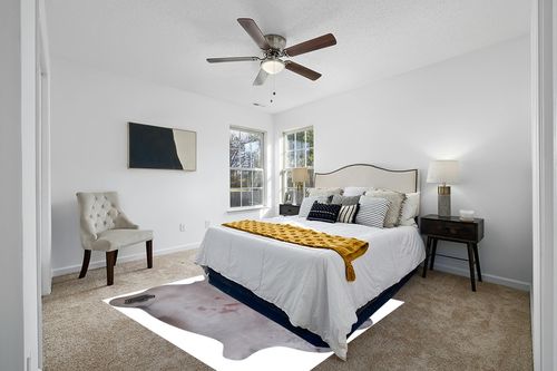 Appaloosa Cowhides Color Dyed Collection (Soft Gray) in White and Yellow Modern Bedroom