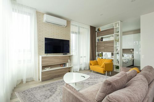 Nourison Tranquil Persian Ivory/Grey 8' x 10' Area -Rug, Easy -Cleaning, Non Shedding, Bed Room, Living Room, Dining Room, Kitchen (8x10) in Light Modern Living Room with TV