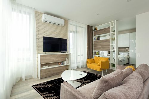 Christmas Area Rug 5 x 8, Washable Bedroom Rug Non-Slip Kitchen Rugs Non Shedding Floor Cover Mat Runner Rug for Living Room Dining Room Outdoor Carpet Merry Christmas Tree Winter Black in Light Modern Living Room with TV