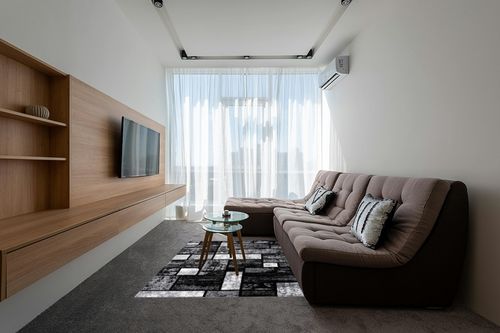 Luxe Weavers Geometric Squares Gray 5x7 Modern Abstract Area Rug, Colorblock Premium Carpet Non Shedding in Grey Living Room with Brown Couch