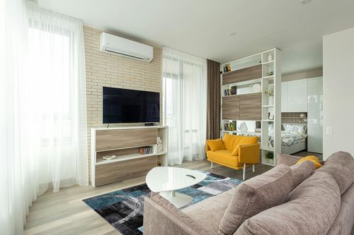 Grey Modern Washable,Stain Resistant Kitchen, Bedroom, Living Room, Home Office, Dining Room Area Rug in Light Modern Living Room with TV