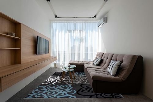 Rugshop Contemporary Modern Floral Abstract Flowers Easy Maintenance for Home Office, Living Room, Bedroom, Kitchen Soft Area Rug 5' 3" X 7' 3" Gray in Grey Living Room with Brown Couch