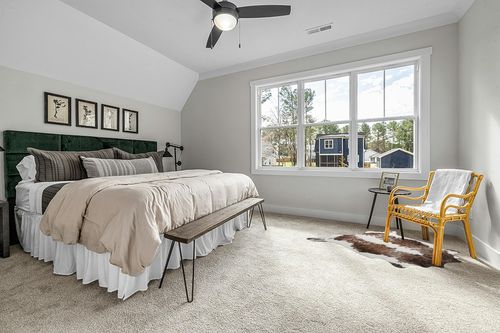 NEOCOZY Exquisite Cowhide Rug, 4.6 x 5.2 ft Faux Cowhide Rug for Living Room Bedroom, Cow Print Rug for Wall,Cow Rugs for Camping picnics, Non-Slip, Cute cowhine Animal Print Floor Rug, Brown Camel in Grey Traditional Bedroom with King Bed