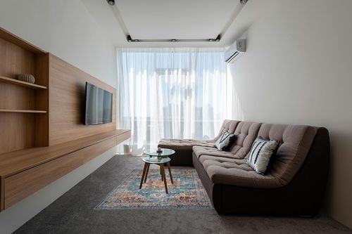 Area Rugs for Living Room: 5x7 Rug for Bedroom Machine Washable with Non Slip Backing Non Shedding, Boho Medallion Floral Large Carpet for Dining Room Nursery Home Office Indoor Decor Blue/Red in Grey Living Room with Brown Couch