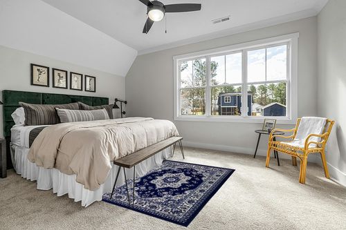 Antep Rugs Alfombras Oriental Traditional 5x7 Non-Skid (Non-Slip) Low Profile Pile Rubber Backing Indoor Area Rugs (Navy Blue, 5' x 7') in Grey Traditional Bedroom with King Bed