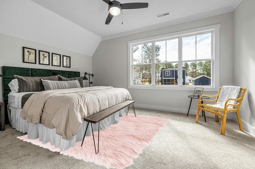Pink 8 x 10 in Grey Traditional Bedroom with King Bed