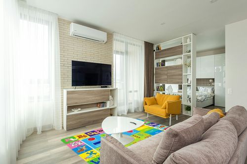 LTKOUGFAM Kids Play Rug for Playroom, Kids Play Mat ABC Educational Area Rug, Toddler Baby Playroom Mat, Alphabet Animal Soft Non-Slip Kids Rug Carpet for Boy Girl Bedroom (78.7X59 INCH Style 2) in Light Modern Living Room with TV