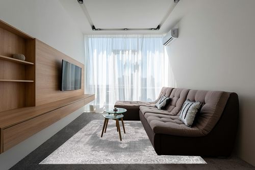 JONATHAN Y MDP403E-8 Rosalia Cottage Medallion Indoor Area-Rug Vintage Bohemian Easy-Cleaning Bedroom Kitchen Living Room Non Shedding, 8 ft x 10 ft, Gray/Dark Gray in Grey Living Room with Brown Couch