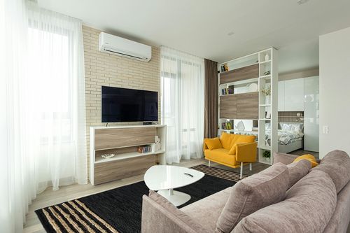 GRUHUM Jute Area Rugs 8x10ft- Natural Fibre Black Rectangular Leather Handwoven Boho Farmhouse Soft Braided Rustic Vintage Rugs for Indoor Outdoor Livingroom Bedroom Kitchen Hallways Enterways in Light Modern Living Room with TV