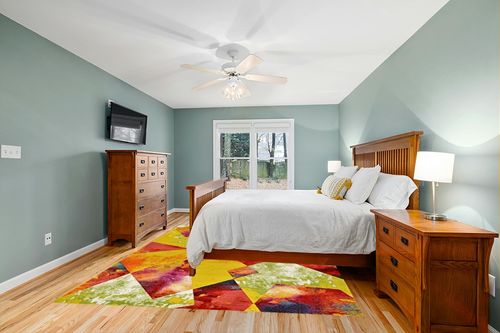 Unique Loom Lyon Collection Modern Abstract Colorful Prism Area Rug, 8 x 10 Feet, Multi/Yellow in Teal and Orange Wood Bedroom