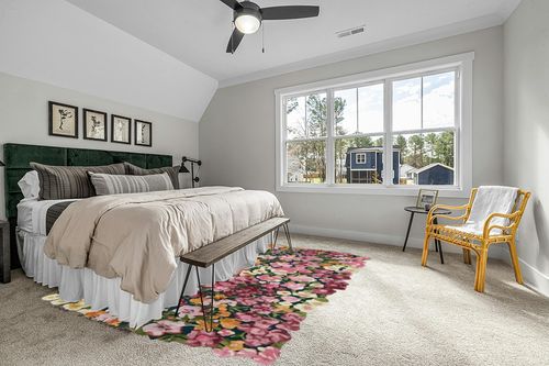 Restoration and Renovation Handmade Colorful Flower Silk & Wool Area Rug | Spring Garden Overflows The Frame | Unique Irregular Shape Hand-Tufted Floral Rug Perfect for Home Decor (5x8 Feet) in Grey Traditional Bedroom with King Bed