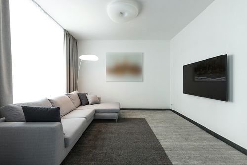 tchdio Grey Shag Rug - High Pile Area Rug for Bedroom & Sound Absorption - Soft & Thick Grey Area Rug 5x8 Feet - Solid Shag Carpet & Gray Rug 5x8 in Modern Living Room with Grey Couch
