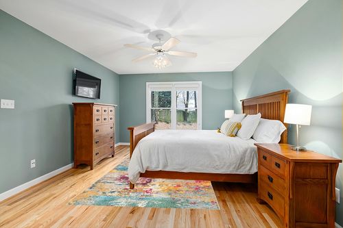 NuLOOM Monet Modern Abstract Area Rug, 6' x 9', Multi in Teal and Orange Wood Bedroom