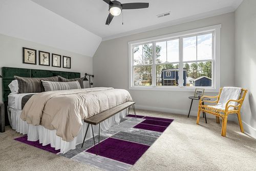 L'Baiet Verena Geometric Area Rug Purple Grey 8' x 10' Large Area Rugs Carpet for Living Room, Bedroom, Dining Table, Office, Hallway, Foyer | Neutral Colorful Modern Abstract Home Decor in Grey Traditional Bedroom with King Bed