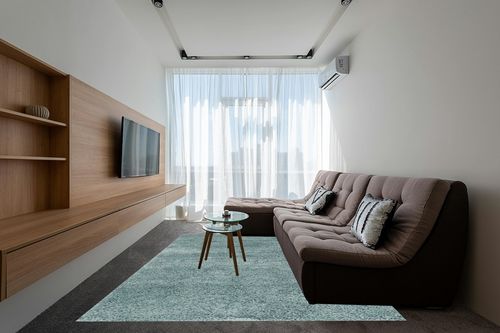 ‎Ivory ‎Rug  ‎Di, Conference Room, Home Office ‎Area Rug in Grey Living Room with Brown Couch