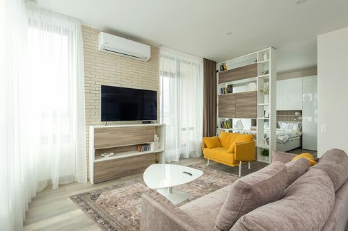 Loloi II Wynter WYN-02 Auburn Multi Rug - 8 ft 6 in x 11 ft 6 in in Light Modern Living Room with TV