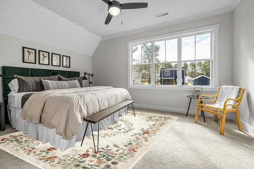 Loloi Rifle Paper Co. x Laurel Cream 9'-2" x 12'-2" Area Rug in Grey Traditional Bedroom with King Bed