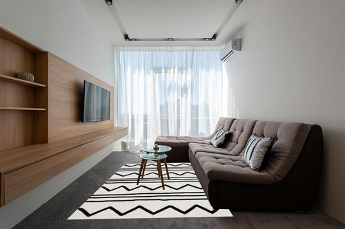 Kids Rug Mack & Milo Rug Size: Rectangle 6' x 9' in Grey Living Room with Brown Couch