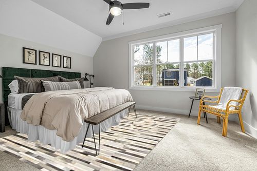 Leather Area Rug Patchwork Stripe Style in Various Sizes from Cow Hide | Luxury Carpet for Indoor use (9x12) in Grey Traditional Bedroom with King Bed