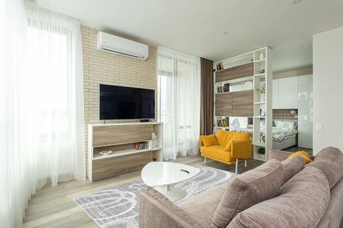 nuLOOM Thomas Paul Power loomed Octopus Area Rug, 5' x 8', Grey in Light Modern Living Room with TV