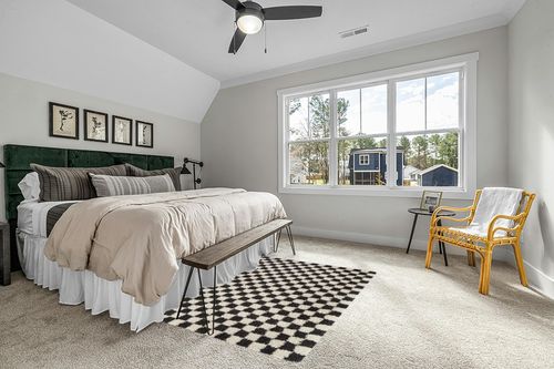 Balta Rugs Oslo Checkered Shag Rug, Black, 5' 3" x 7' in Grey Traditional Bedroom with King Bed