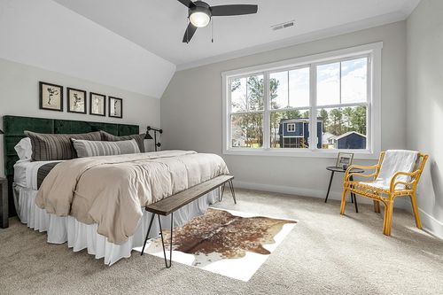 Gaucho Cowhides Natural Snowie Brown and White in Grey Traditional Bedroom with King Bed