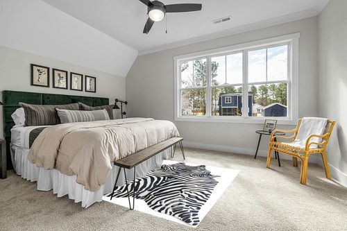 Sunshine Cowhides Genuine Safari Zebra Print Cowhide Rug - Luxurious Cow Rug for Bedroom, Living Room, and Home Decor Enthusiasts - Masterpiece of Style and Functionality - 6x7ft (180x210cm) in Grey Traditional Bedroom with King Bed