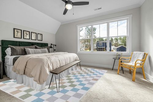 HOMBYS 9x12ft Checkered Area Rug for Living Room Bedroom, Large Modern Floor Carpet for Indoor Dining Room, Multi-Color Checkerboard Home Deco Non-Shedding, Machine Washable, Blue Orange in Grey Traditional Bedroom with King Bed