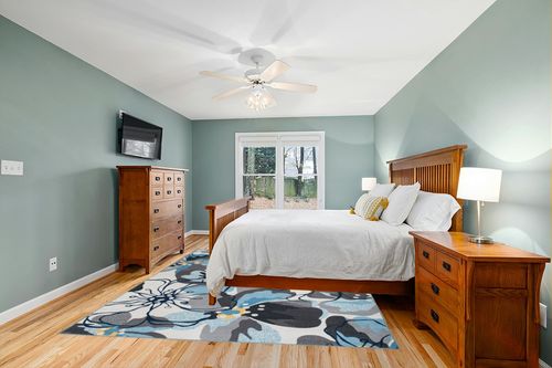 Modern Large Floral Non-Slip (Non-Skid) Area Rug 8 x 10 (7' 10" x 10') Gray-Blue in Teal and Orange Wood Bedroom