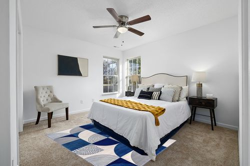 Well Woven Good Vibes Margot Blue Modern Geometric Boxes & Lines 5'3" x 7'3" 3D Texture Area Rug in White and Yellow Modern Bedroom