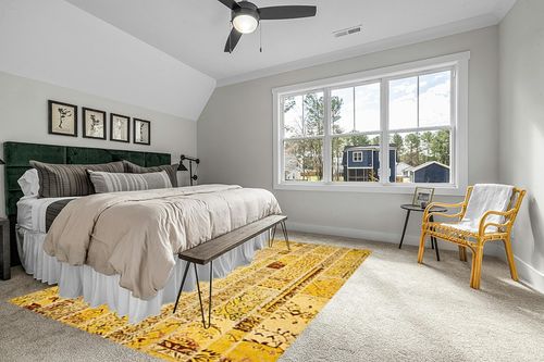 SAFAVIEH Monaco Collection Area Rug - 8' x 11', Yellow & Multi, Modern Patchwork Distressed Design, Non-Shedding & Easy Care, Ideal for High Traffic Areas in Living Room, Bedroom (MNC216K) in Grey Traditional Bedroom with King Bed