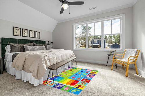 LTKOUGFAM Kids Play Rug for Playroom, Kids Play Mat ABC Educational Area Rug, Toddler Baby Playroom Mat, Alphabet Animal Soft Non-Slip Kids Rug Carpet for Boy Girl Bedroom (78.7X59 INCH Style 2) in Grey Traditional Bedroom with King Bed