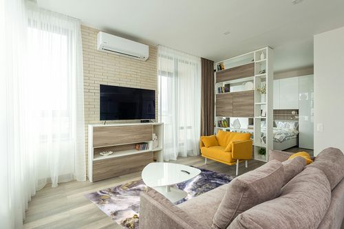 Popumelon Area Rug for Living Room Rugs - 5x7 Abstract Stain Resistant Washable Rug, Anti Slip Backing Rugs for Living Room, Marble Vintage Tribal Area Rugs in Light Modern Living Room with TV