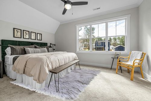 Ultra Soft & Fluffy Faux Sheepskin Rug in Grey Traditional Bedroom with King Bed