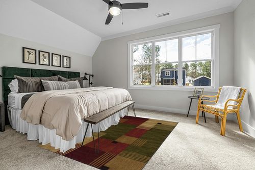 Mohawk Home Alliance Modern Geometric 6' x 9' Area Rug - Red - Perfect for Living Room, Dining Room, Office in Grey Traditional Bedroom with King Bed