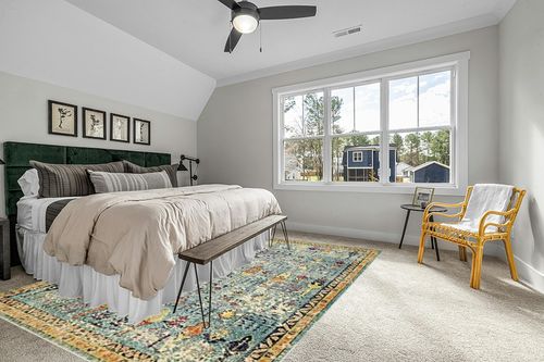 Unique Loom Monterey Collection Vintage Bohemian Inspired with Distressed Tribal Design Area Rug, 9 x 12 ft, Blue/Yellow in Grey Traditional Bedroom with King Bed