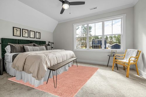 Pink Shag Rug Perfect in Grey Traditional Bedroom with King Bed