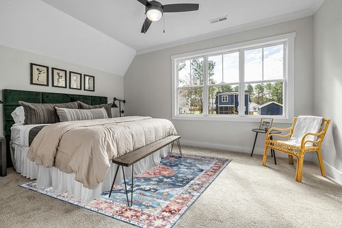 HOMBYS 8x10 Vintage Area Rug for Living Room Bedroom, Large Boho Floor Carpet with Non-Slip Backing for Indoor Office Dining Room, Traditional Home Deco Non-Shedding, Blue, Machine Washable in Grey Traditional Bedroom with King Bed