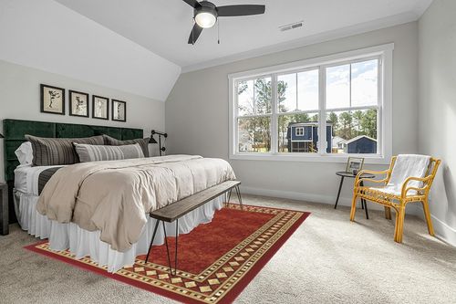 Antep Rugs Alfombras Modern Bordered 8x10 Non-Skid (Non-Slip) Low Profile Pile Rubber Backing Indoor Area Rugs (Maroon Beige, 7'10" x 10') in Grey Traditional Bedroom with King Bed