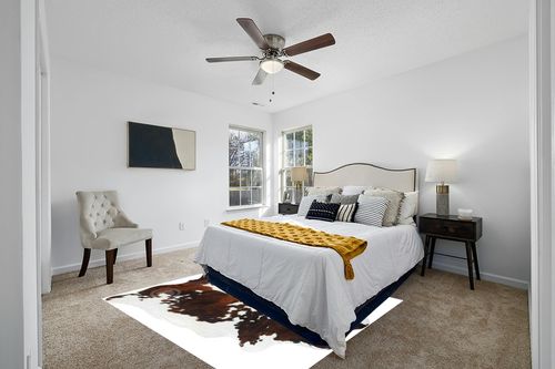 Sunshine Cowhides Genuine Tricolor Cowhide Rug - Luxurious Cow Rug for Bedroom, Living Room, and Home Decor Enthusiasts - Masterpiece of Style and Functionality - 6x6-7ft (180x210cm) in White and Yellow Modern Bedroom